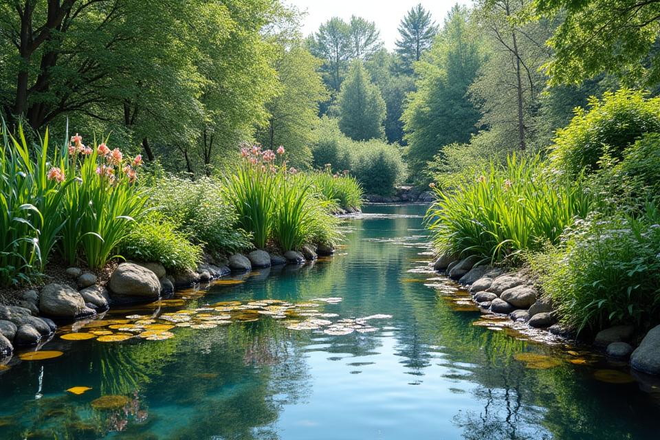 Ökologischer Teich mit Biofilter System