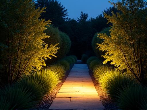 Kontrastreiches Licht im Garten